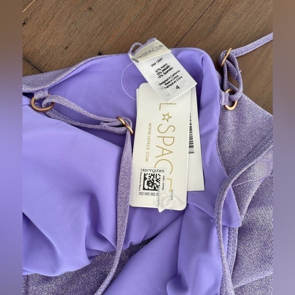 L*Space Shimmer Amethyst Roxanne Bitsy One Piece Swimsuit NWT - Picture 8 of 8